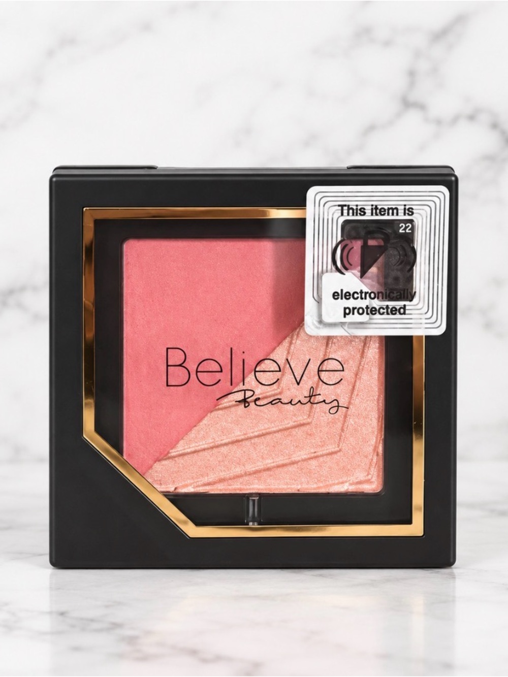 Believe Beauty "Risky Business" Matte and Shimmer Mauve Blush Duo W/ Bonus Brush